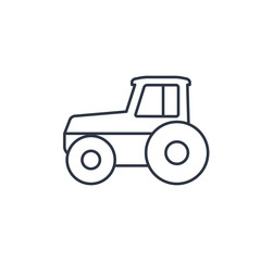 Tractor vector outline icon