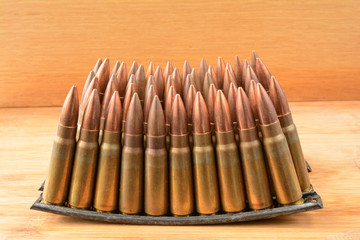 Clips  of 7.62x39 caliber ammunition