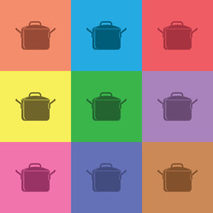 illustration of food and kitchen icon