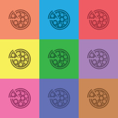 illustration of food and kitchen icon