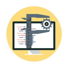 Bug fixing theme, flat style, colorful, vector icon for info gra