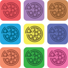 illustration of food and kitchen icon