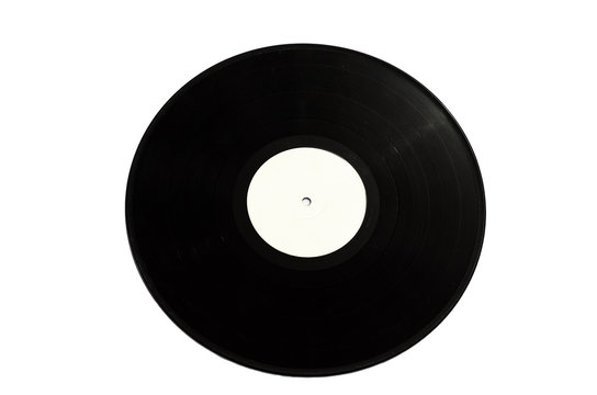 Vinyl record isolated on white background