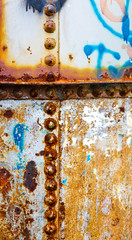 Abstract Rusted Graffiti Metal