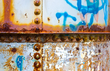 Abstract Rusted Graffiti Metal