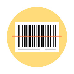 Bar code theme, flat style, colorful, vector icon set for info g