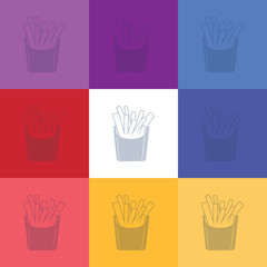 illustration of food and kitchen icon