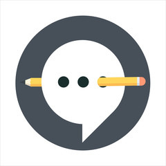 Blog flat style, colorful, vector icon for info graphics, websit