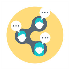 Social media share theme, flat style, colorful, vector icon for