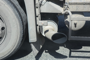 exhaust pipe of the truck