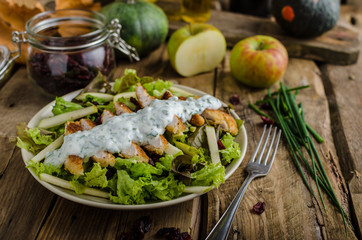 Waldort salad with grilled chicken