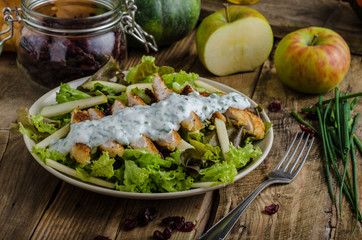 Waldort salad with grilled chicken