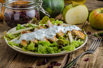 Waldort salad with grilled chicken