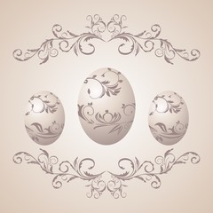 Easter floral background