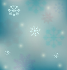 Fototapeta na wymiar Holiday winter background with snowflakes
