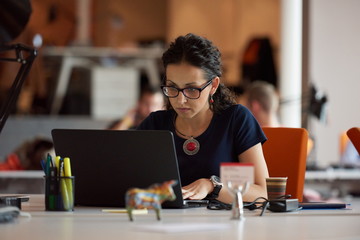 startup business, woman  working on laptop