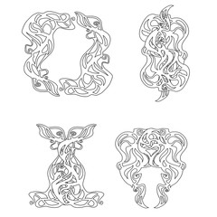 Fototapeta premium Vector set of frames