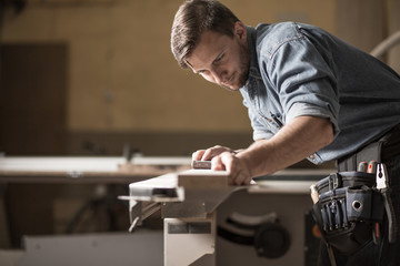 Carpenter focused on his work