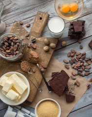 ingredients for the chocolate cake