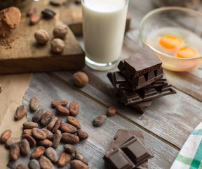 ingredients for the chocolate cake