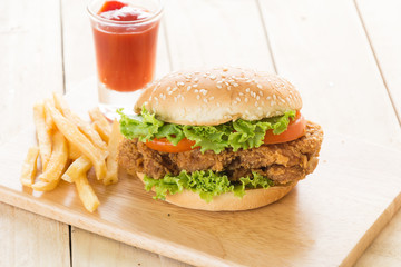 crispy chicken burger