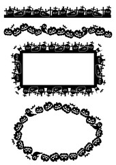 飾り枠&飾り罫　ハロウィン