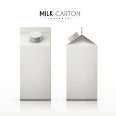 milk cartons set