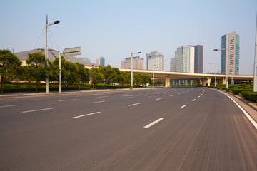 Asphalt pavement city road