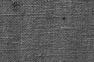 Burlap texture black and white background