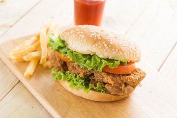 crispy chicken burger