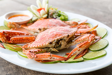 steam crab seafood