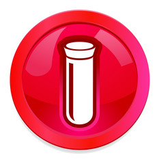 Test tube vector button icon image