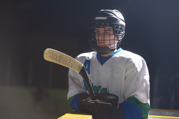 Naklejka premium ice hockey player portrait