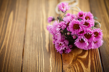 bouquet of pink chrysanthemums