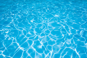 Clean and bright water surface in swimming pool