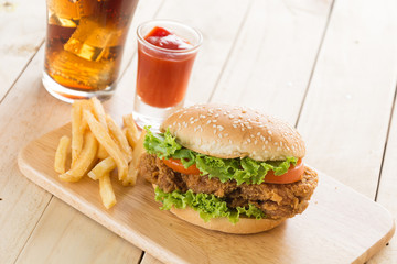 crispy chicken burger