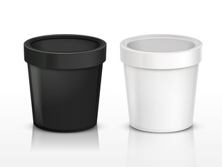 blank ice cream containers