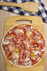 Homemade pizza with bell pepper