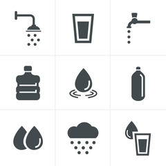 Water related Icons Set, Vector Design
