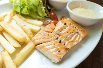 steak salmon