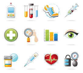 Diabetes Mellitus Medical vector icon set
