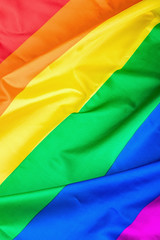 Fabric texture of the Gay rainbow flag