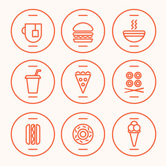 Set of Fast Food Icons