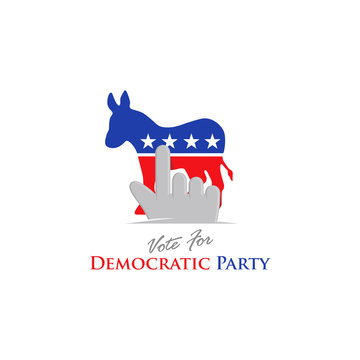 Vote For Democratic Party America Logo Icon