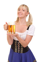 Young and beautiful bavarian girl