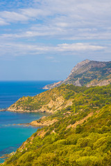 Vista panoramica del Monte Argentario in Toscana