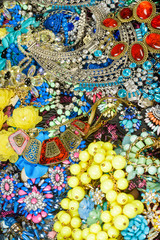 Fototapeta premium jewelry and bracelets on a black background 