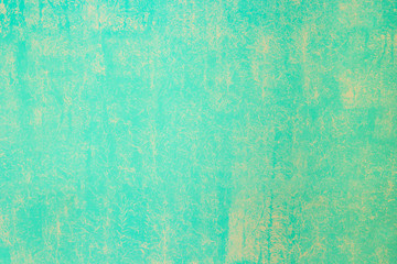 aquamarine wall painted with textured paint roller