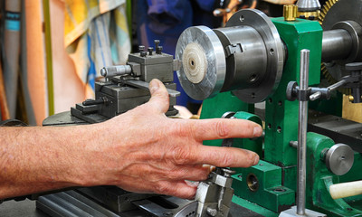 Fototapeta na wymiar Industrial grinding machine