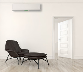 Interno con aria condizionata
